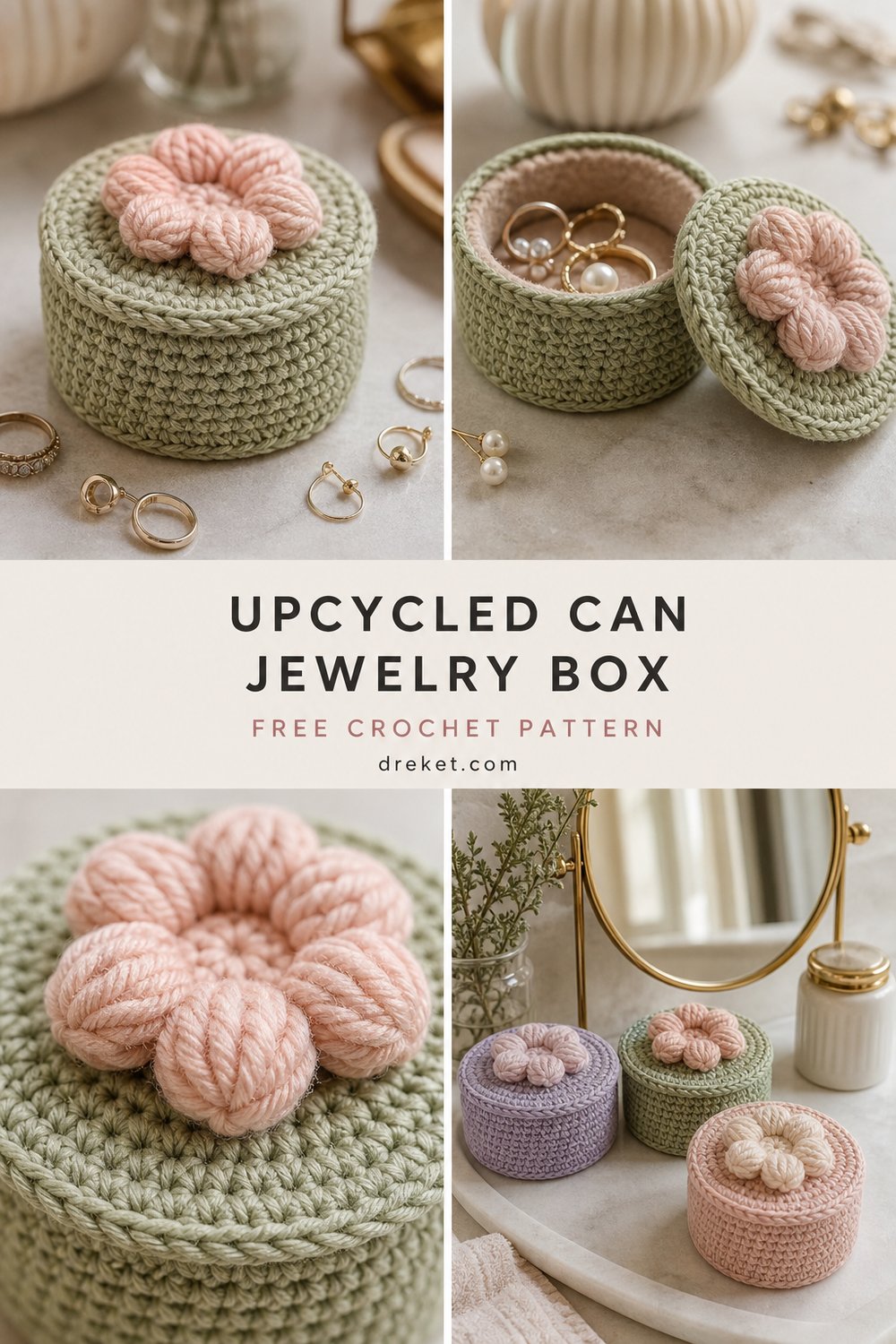 Clever Upcycled Can Jewelry Box Modèle Crochet Gratuit
