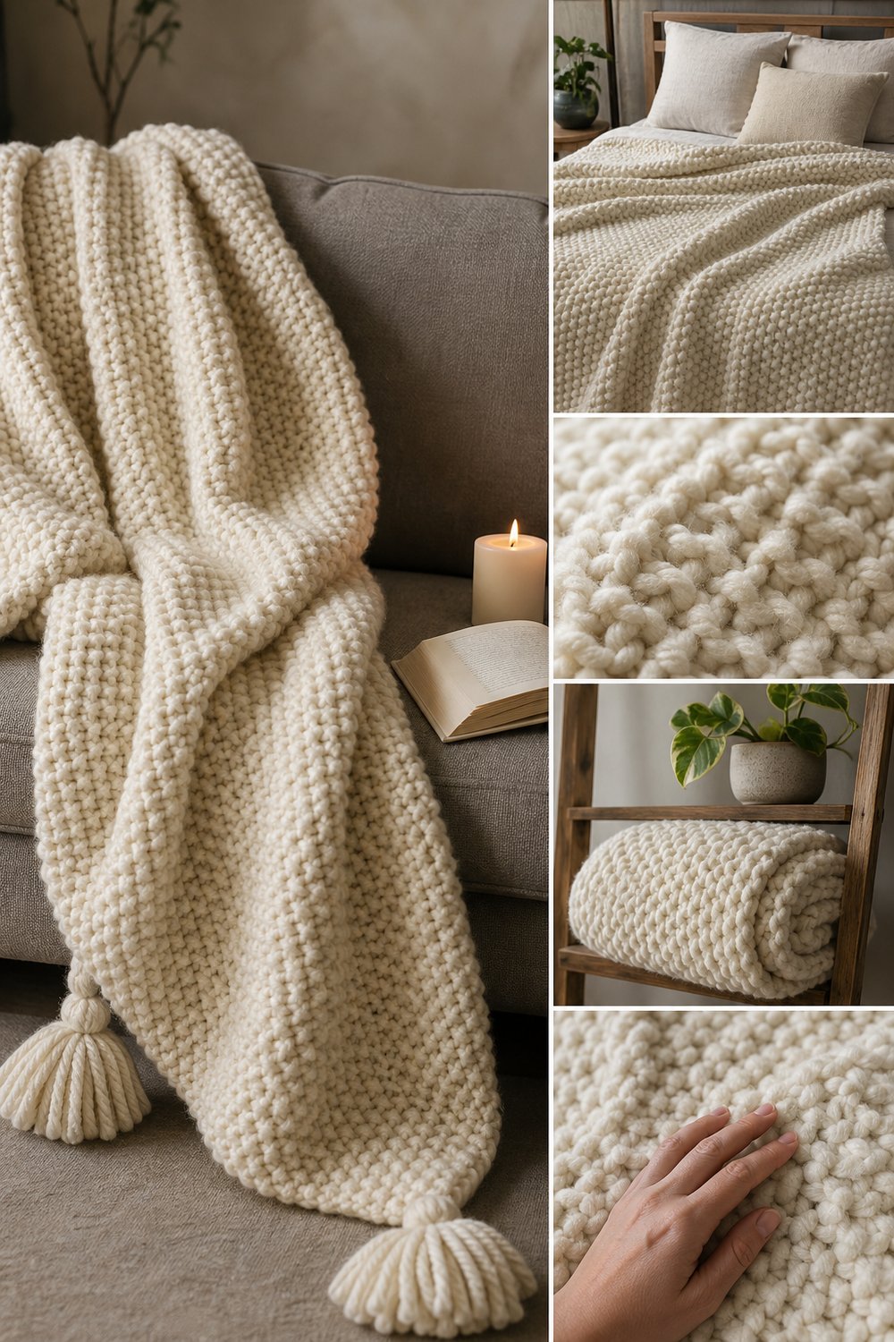 Nordic Hygge Chunky Throw Blanket Free Crochet Pattern