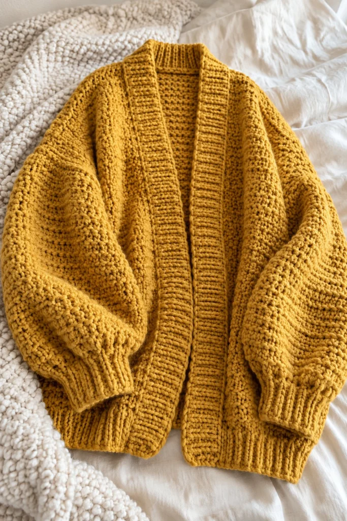 Oversized Chunky Cardigan - free crochet pattern
