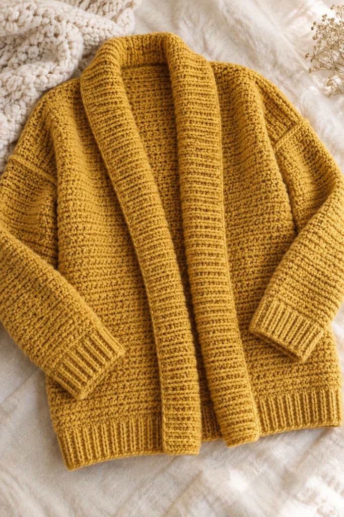 Shawl Collar Cardigan - free crochet pattern