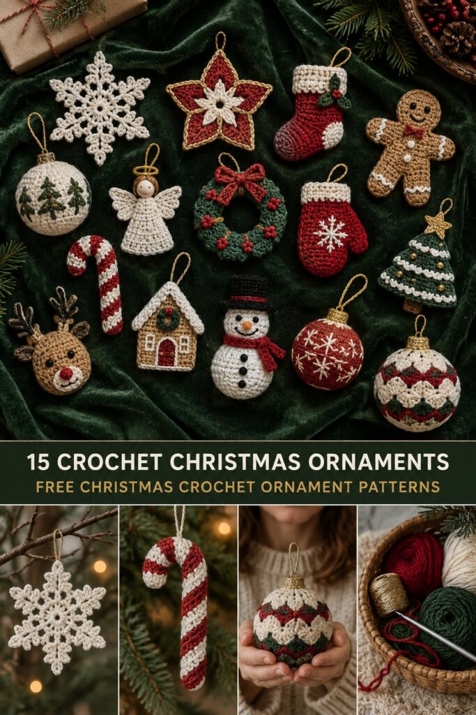 15 Crochet Christmas Ornaments Free Pattern Collection