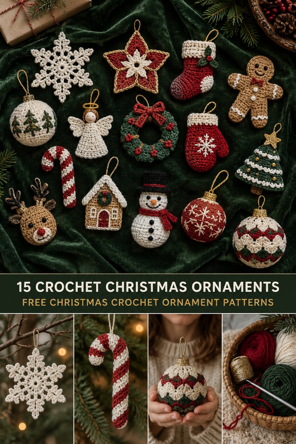 15 Crochet Christmas Ornaments Free Pattern Collection