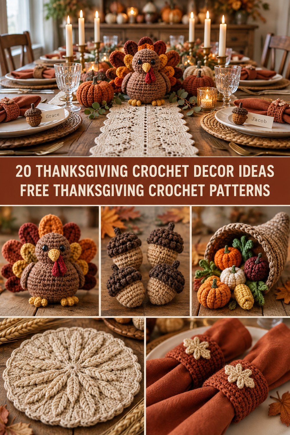 20 Thanksgiving Crochet Decor Ideas Free Patterns