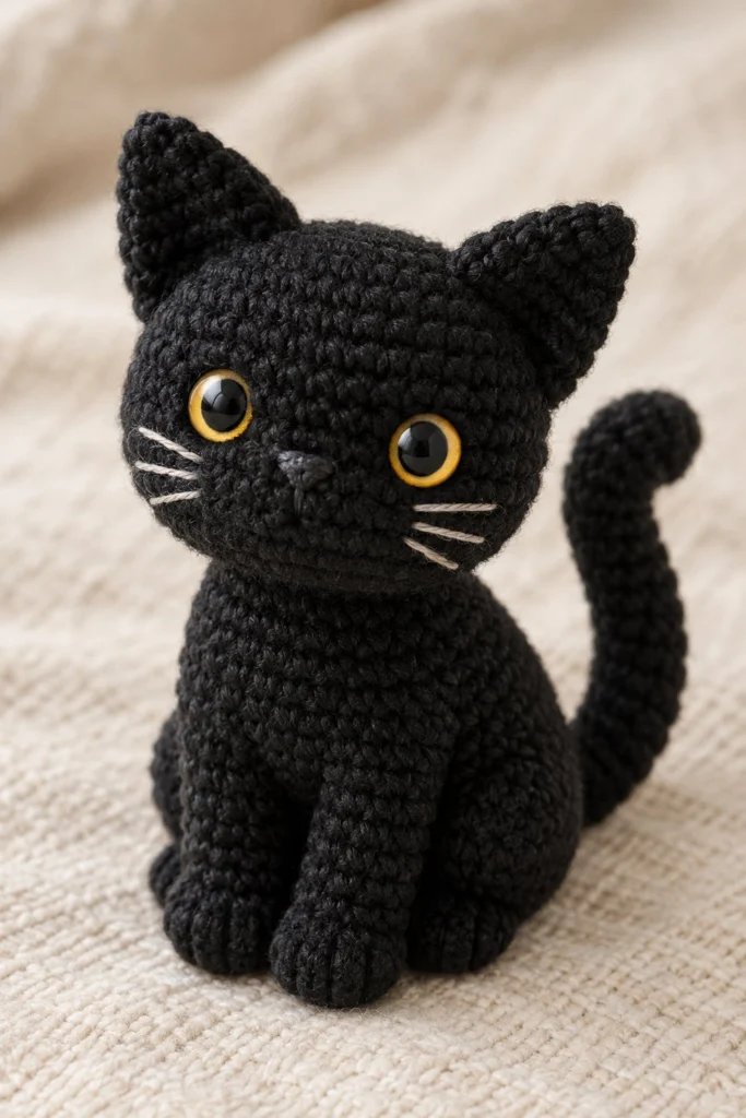Black Cat Amigurumi - free crochet pattern