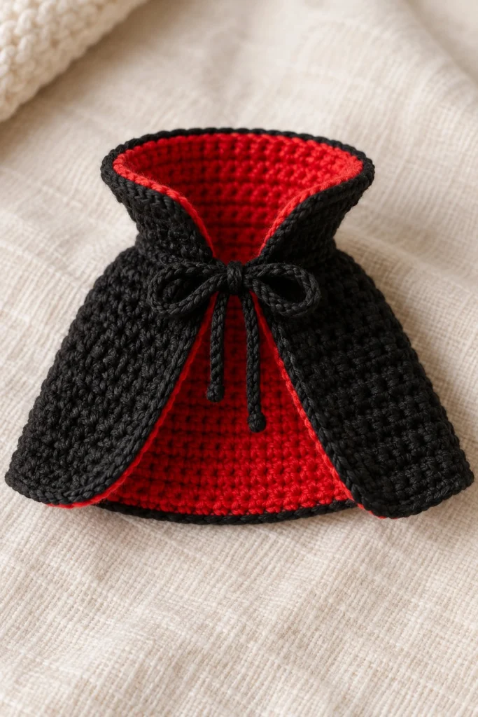 Vampire Cape Accessory - free crochet pattern
