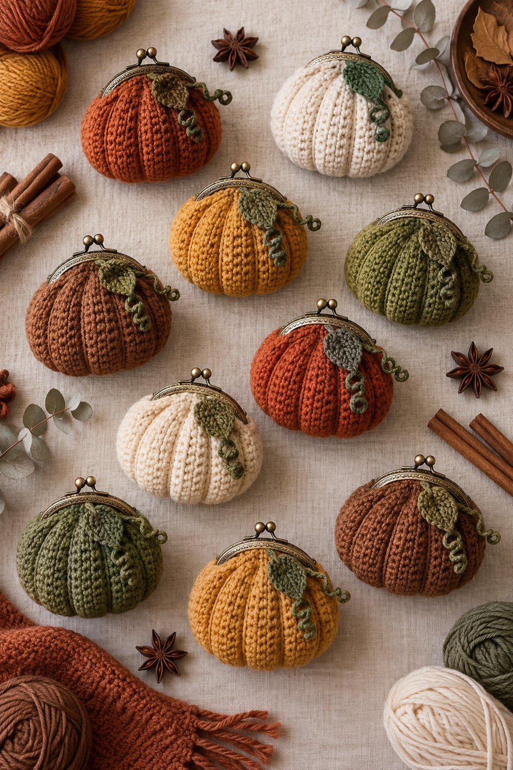 Adorable Fall Pumpkin Crochet Coin Purse Free Pattern