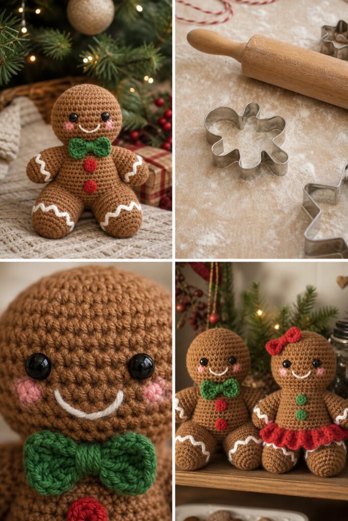Adorable Gingerbread Boy Amigurumi Toy Free Toy Pattern