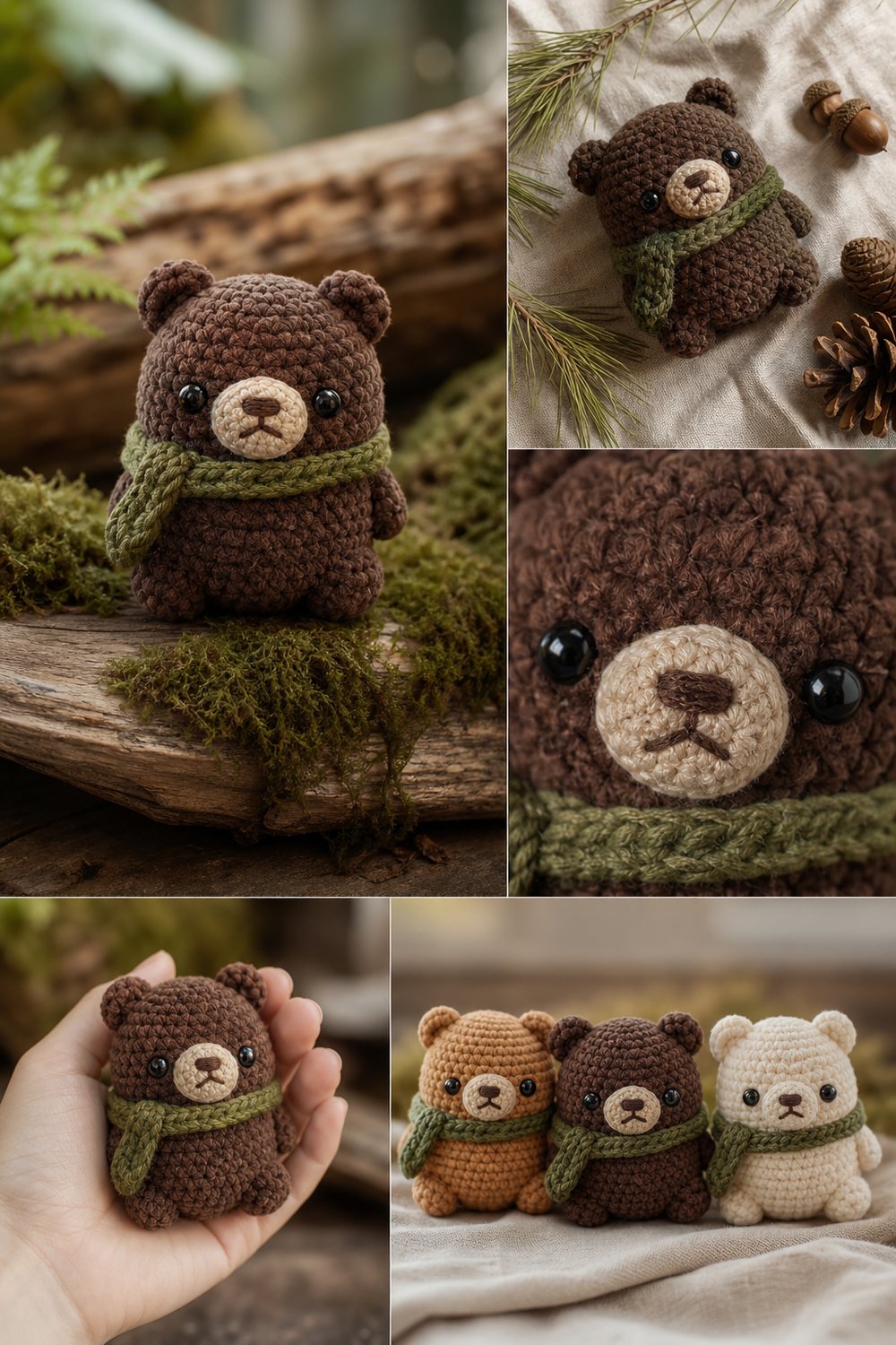 Chubby Woodland Pocket Bear Toy Free Stash Buster Pattern