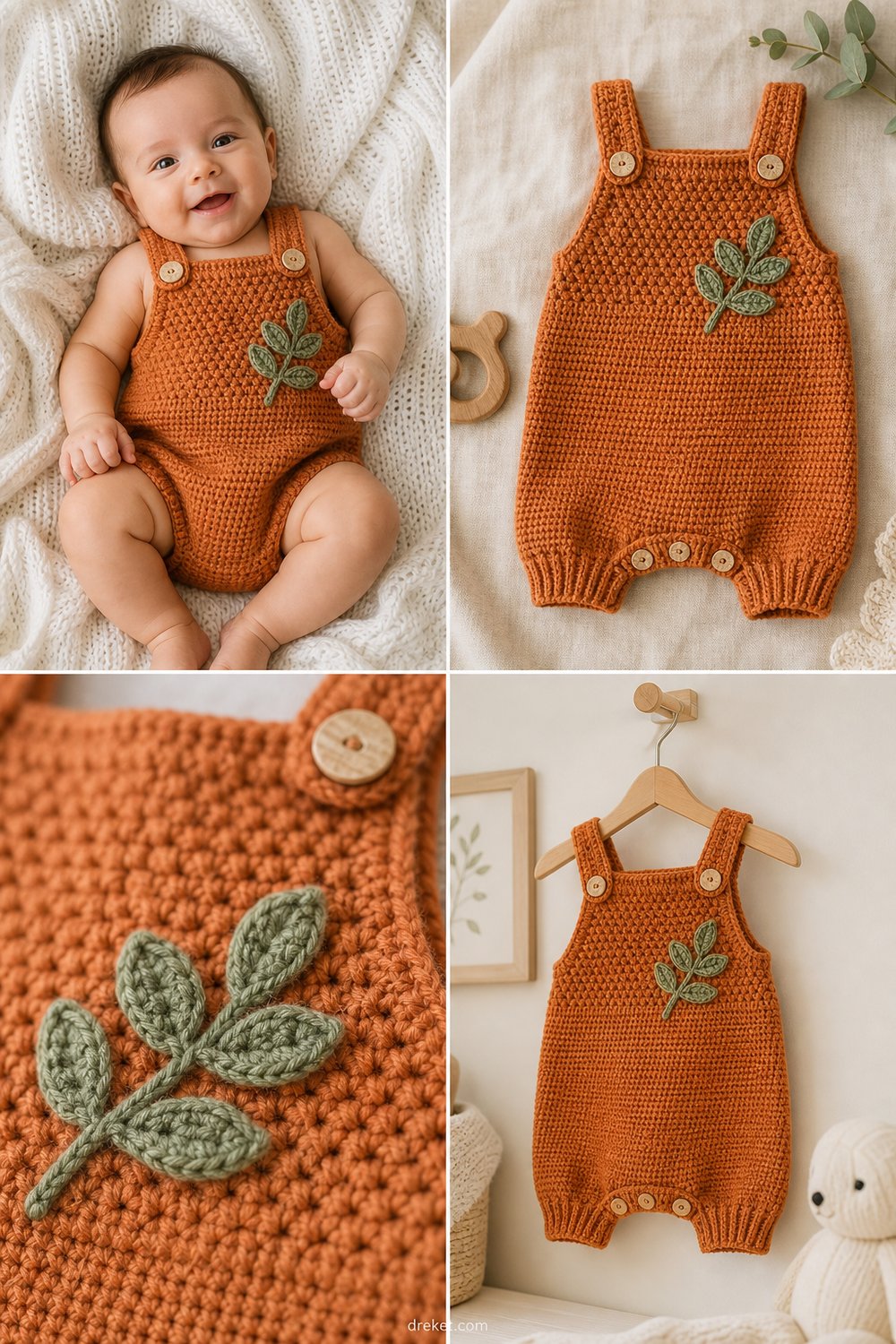 Cozy Pumpkin Spice Baby Romper Free Baby Pattern