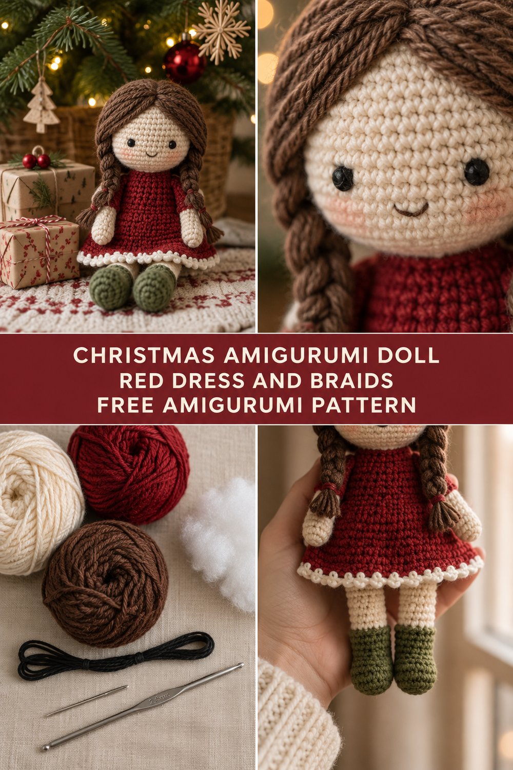 Crochet Christmas Doll — Free Amigurumi Tutorial