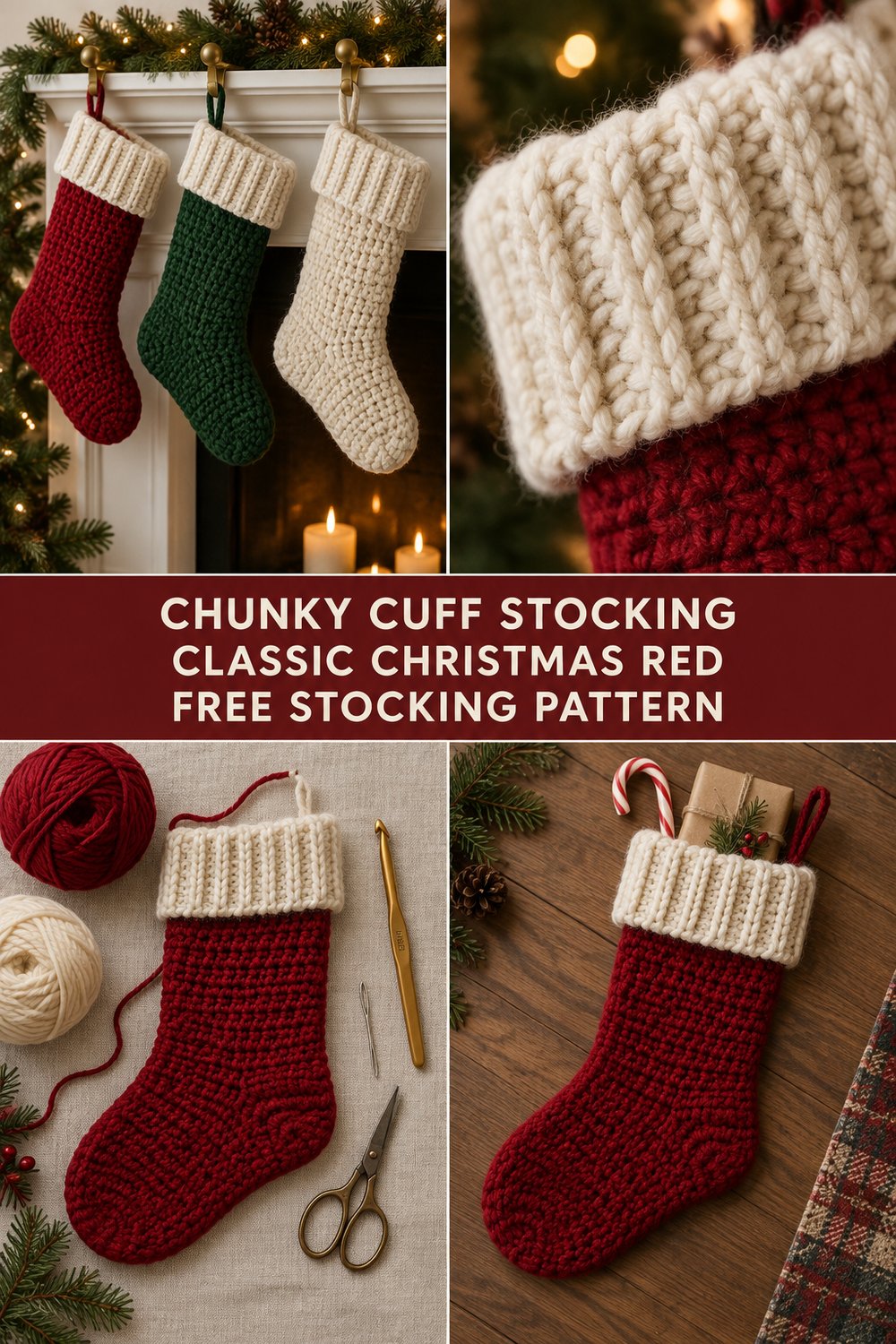 Crochet Christmas Stocking — Free Pattern With Chunky Cuff