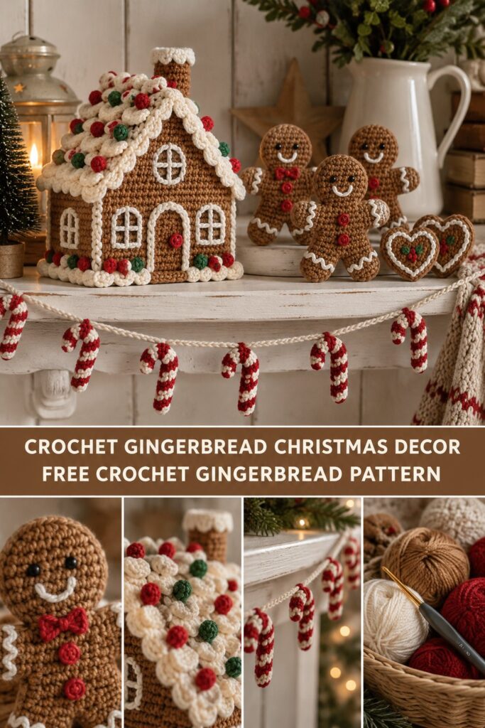 Crochet Gingerbread Christmas Decor Free Pattern Ideas
