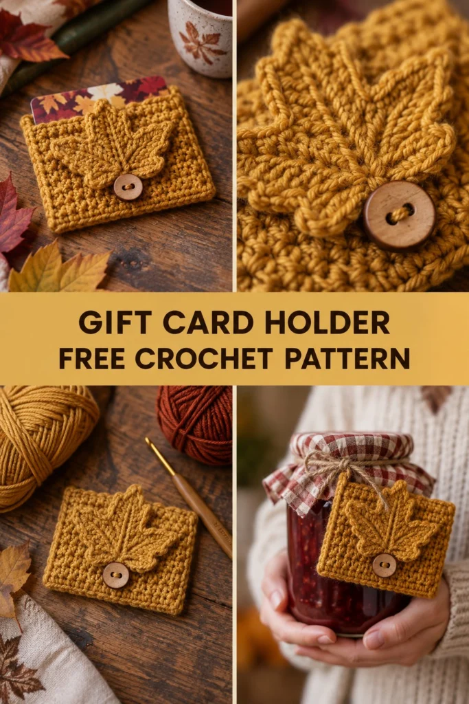Crochet Harvest Gift Card Holder Free Thanksgiving Pattern
