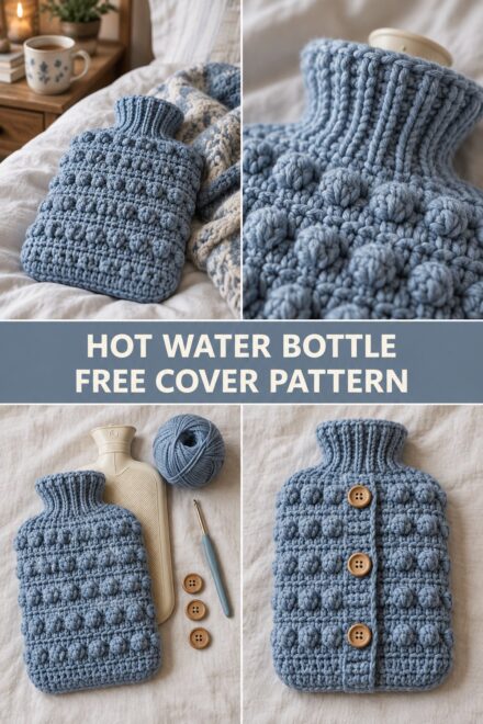 Crochet Hot Water Bottle Cover — Free Winter Gift Pattern