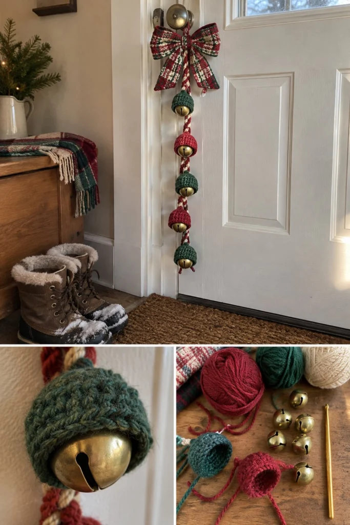 Crochet Jingle Bell Door Hanger Free Christmas Pattern