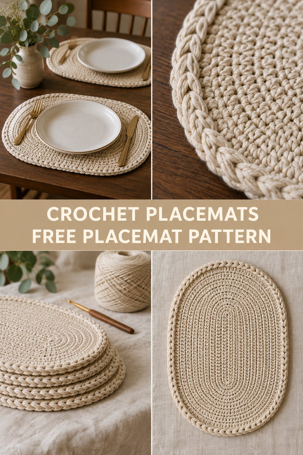 Crochet Placemat Set for the Dining Table — Free Pattern