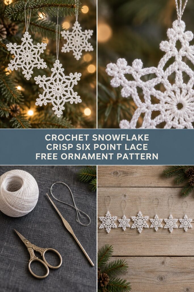 Crochet Snowflake Ornament — Free Christmas Decoration Pattern