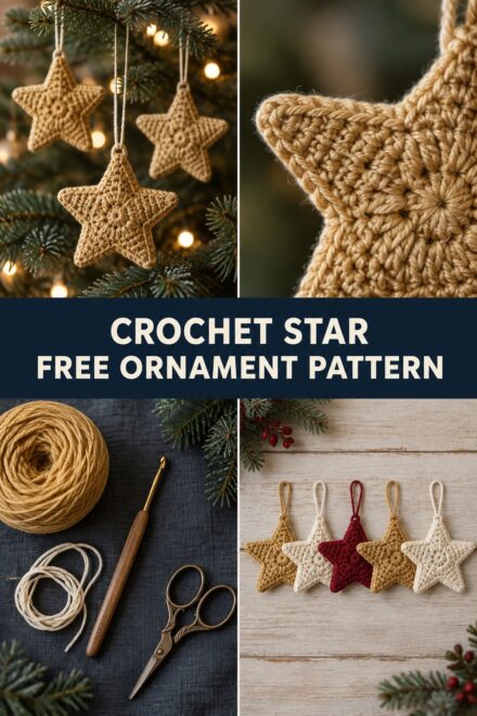 Crochet Star Ornament for the Tree — Free Christmas Pattern