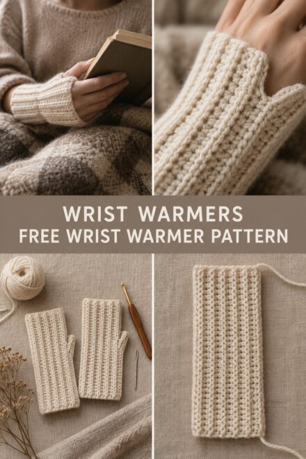 Crochet Wrist Warmers in One Hour — Free Beginner Pattern