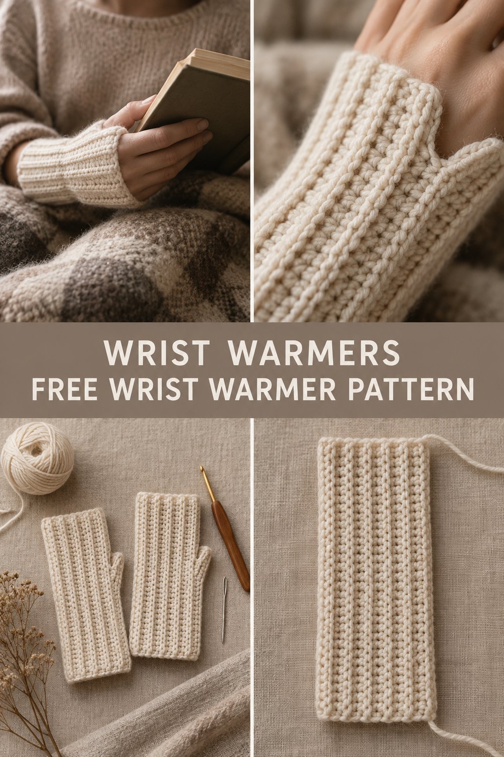 Crochet Wrist Warmers in One Hour — Free Beginner Pattern