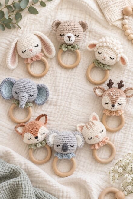 Cute Kawaii Baby Animal Rattle Patterns Free DIY Tutorial