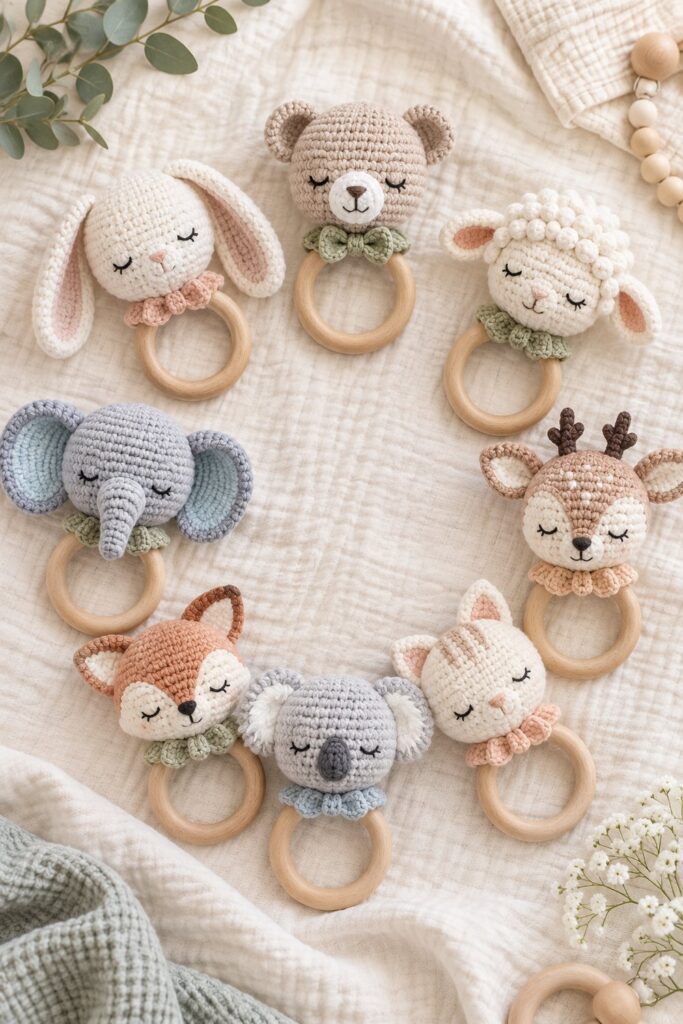 Cute Kawaii Baby Animal Rattle Patterns Free DIY Tutorial