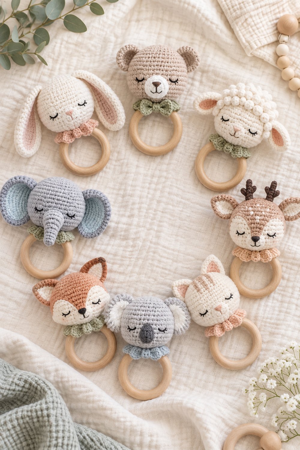 Cute Kawaii Baby Animal Rattle Patterns Free DIY Tutorial