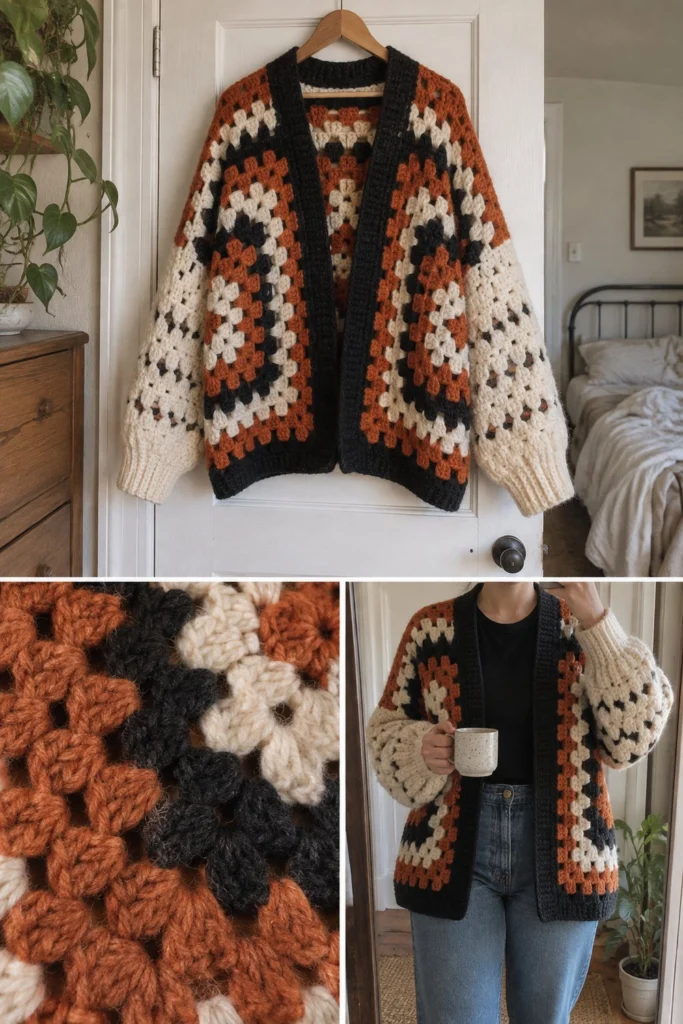 Free Crochet Hexagon Cardigan Pattern: Size It Without a Measuring Tape