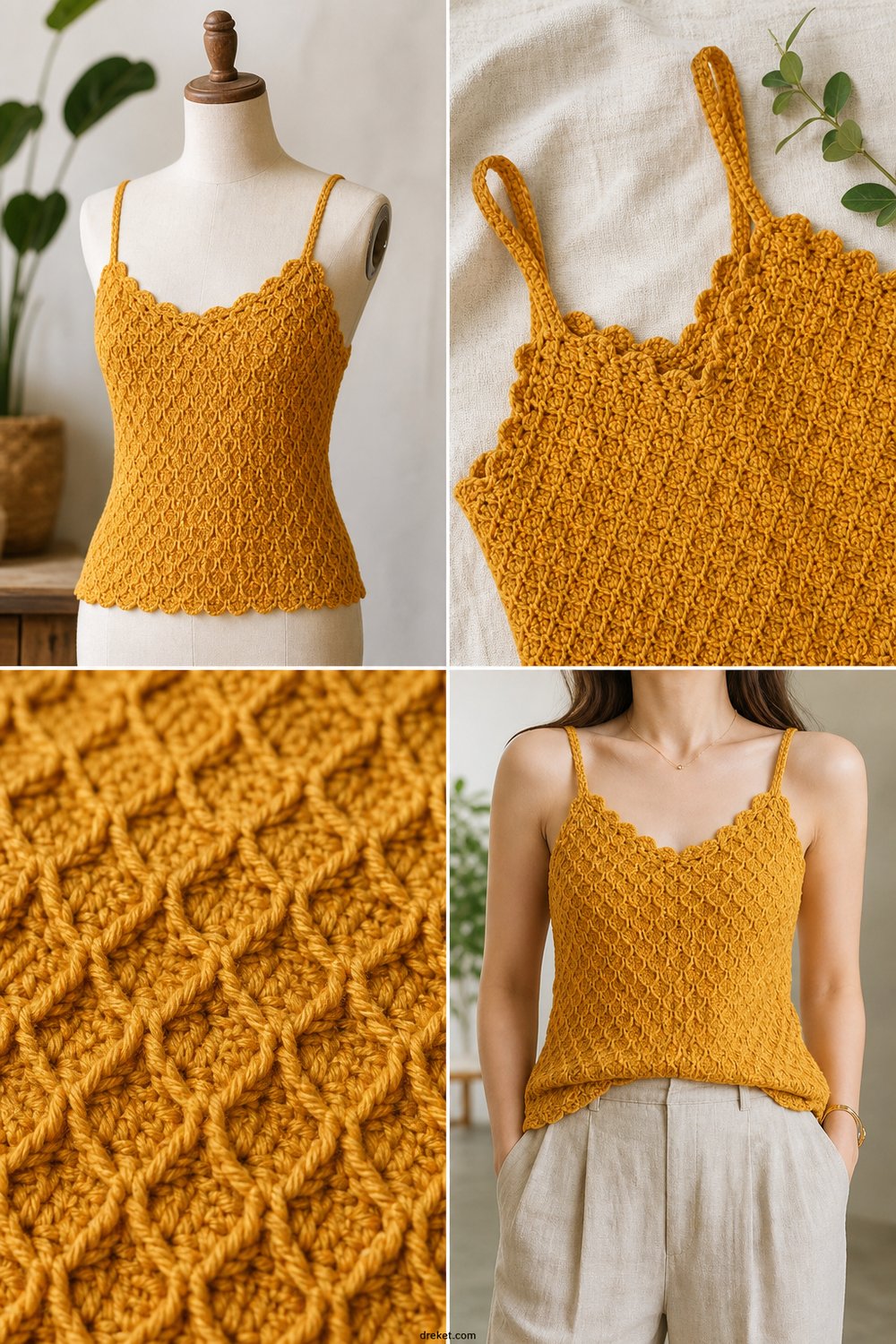 Honeycomb Textured Camisole Tank Top Free Camisole Pattern