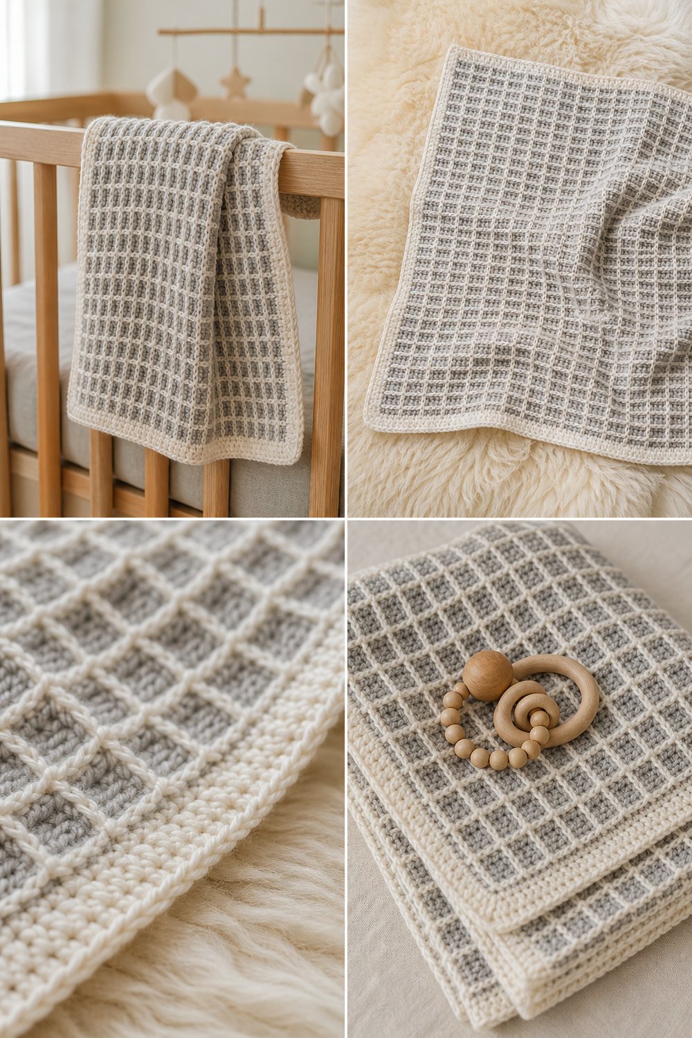 Nordic Heirloom Waffle Baby Blanket Free Baby Blanket Pattern