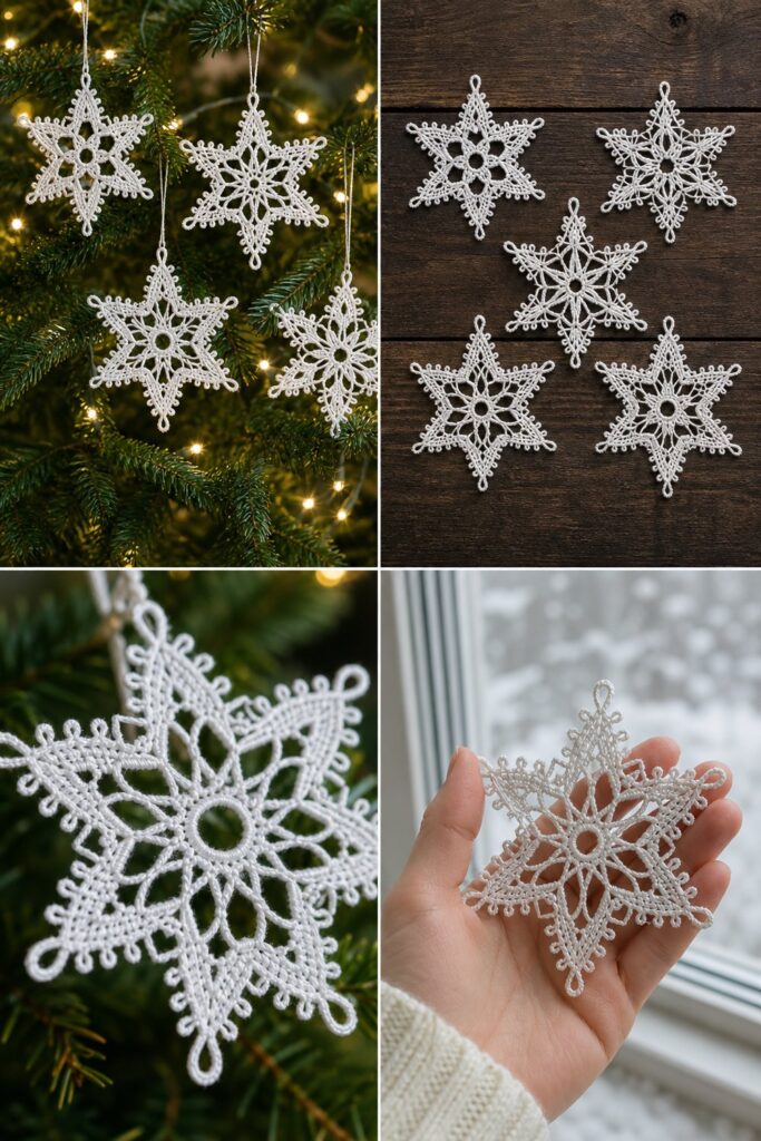Nordic Snowflake Heirloom Tree Ornaments Free Step by Step Pattern