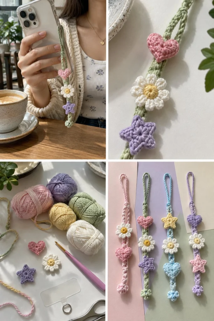 Quick Crochet Phone Strap Charm – Free Pattern (Y2K Style)